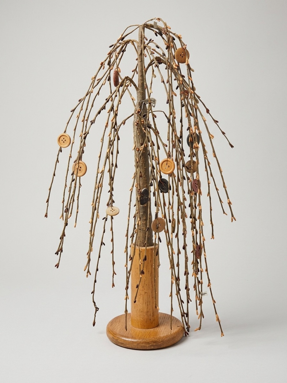 Curated Rustic Button Tree Table Decor in Brown - Picture 2 of 5